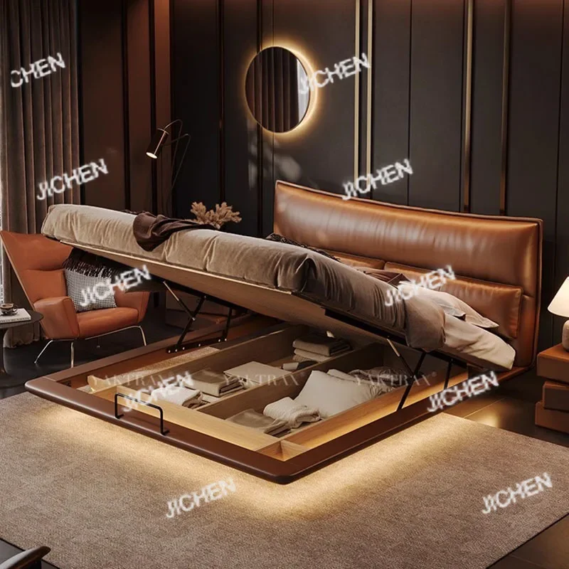 

HS Space Saving Storage Massage Bed Wooden Human Dog Sofa Massage Bed Floor Sleeping European Letto Matrimoniale Unique Furnitur
