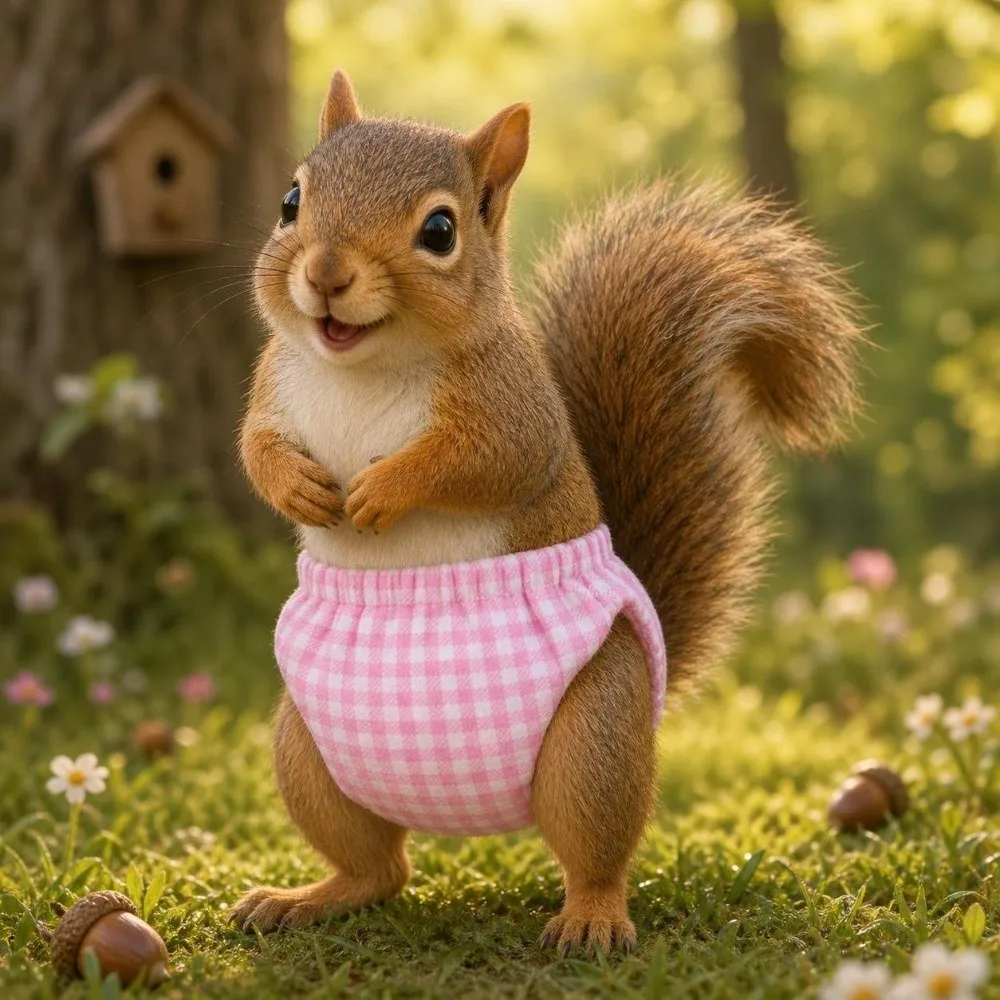 Soft Absorbent Squirrel Diapers Breathable Leak-Proof Pet Menstruation Diaper Washable Comfortable Squirrel Underwear Rat