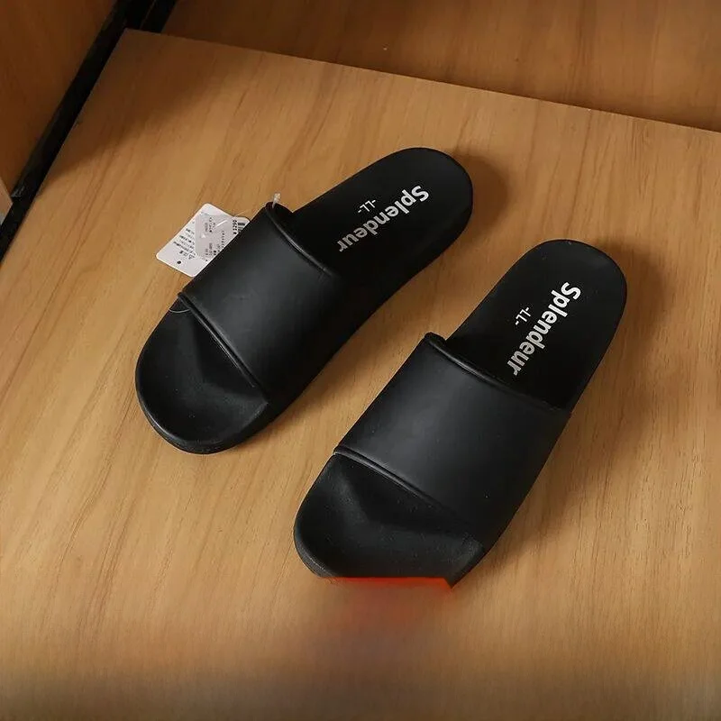Lightweight Anti-Slip Wear-Resistant Men's Sandals Home Slippers Beach Slippers Soft Bottom Single Strap Slip-On Shoes
