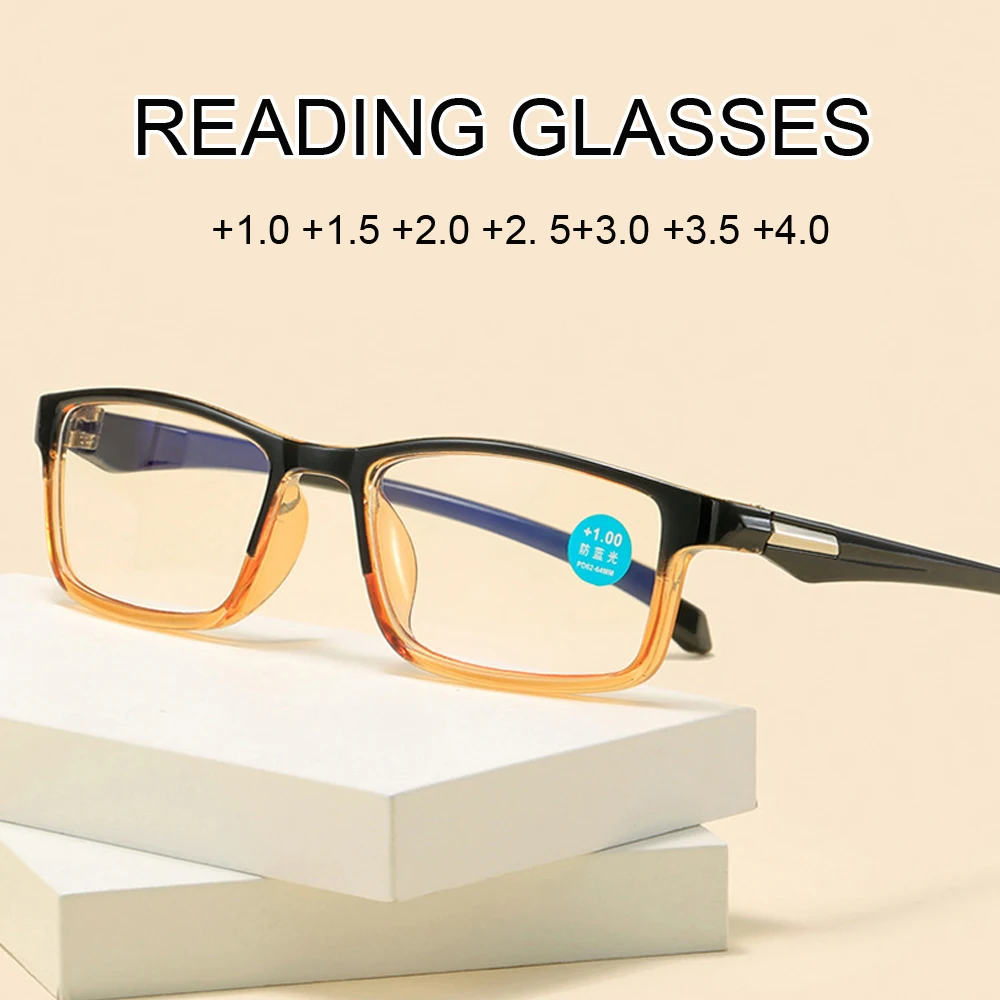 

Ultralight Business Full Frame Anti Blue Rays Reading Glasses Women Men Computer Presbyopic Glasses Unisex Eyewear +1.0 To +4.0