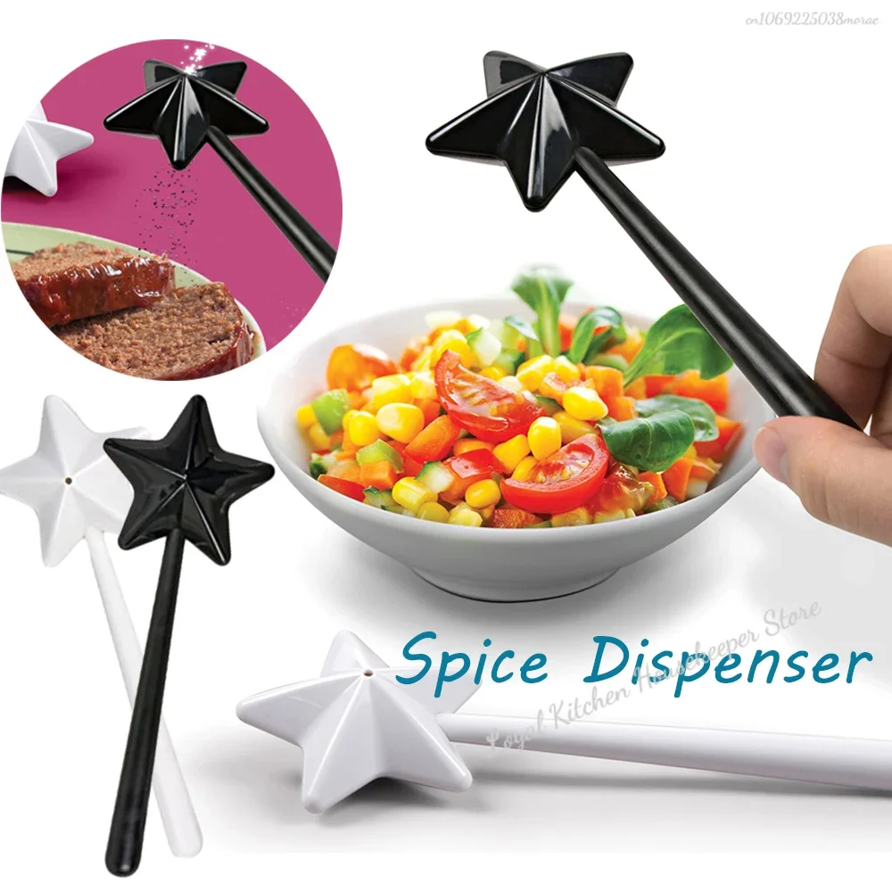 Portable Salt Pepper Shakers  Refillable Magical Star Wand Spice Dispenser Seasoning Shaker Set Kitchen & Dining BBQ Supplies바비큐