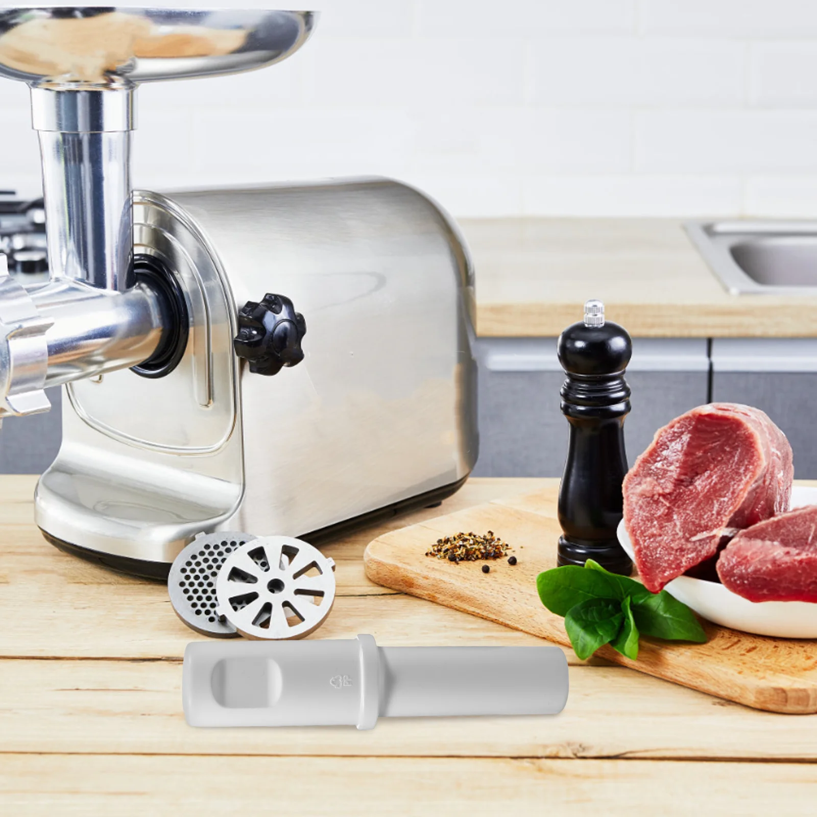 

2Pcs Meat Grinder Pusher Tool Plastic Tamper Universal Kitchen Food Grinder Replacement Parts Sausage Stuffer Meat Grinding