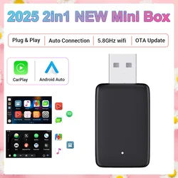 Wireless CarPlay Android Auto Mini Box Adapter Smart Plug&Play WiFi Fast Connect Universal For Toyota NISSAN Kia VW SUBARU MAZDA
