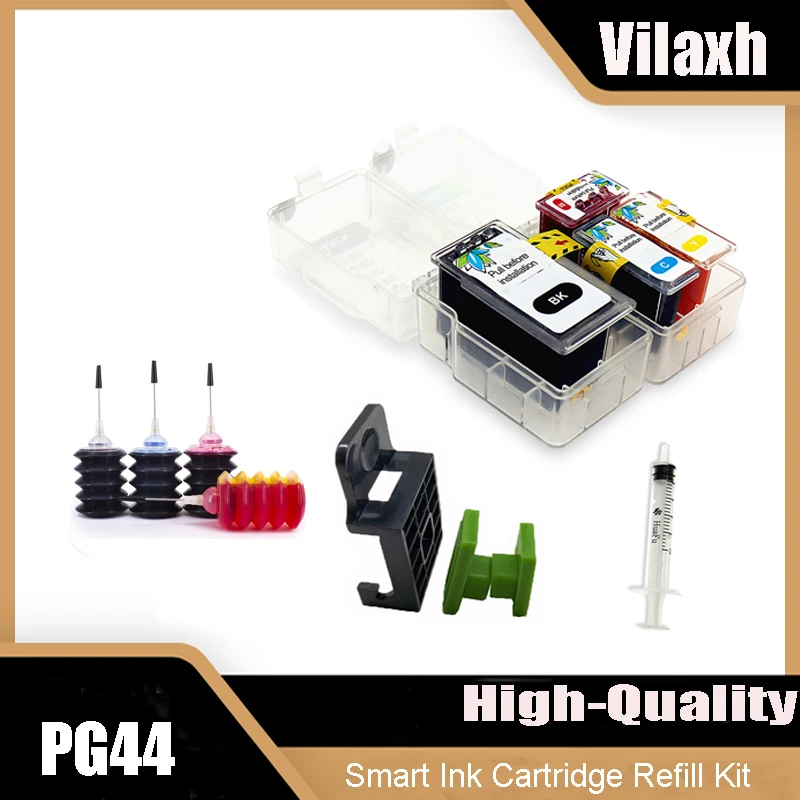 Vilaxh pg 44 CL 54 PG44 CL-54 XL Refillable Ink Cartridge Smart Ink Cartridge Refill Kit for Canon E481 printer