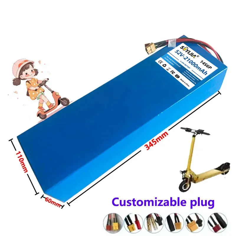 52V 21Ah 18650 Lithium Battery Pack 14S6P Built-in 20A Balanced 1500W High-power Electric Tool Backup Battery for Zero 10/10x