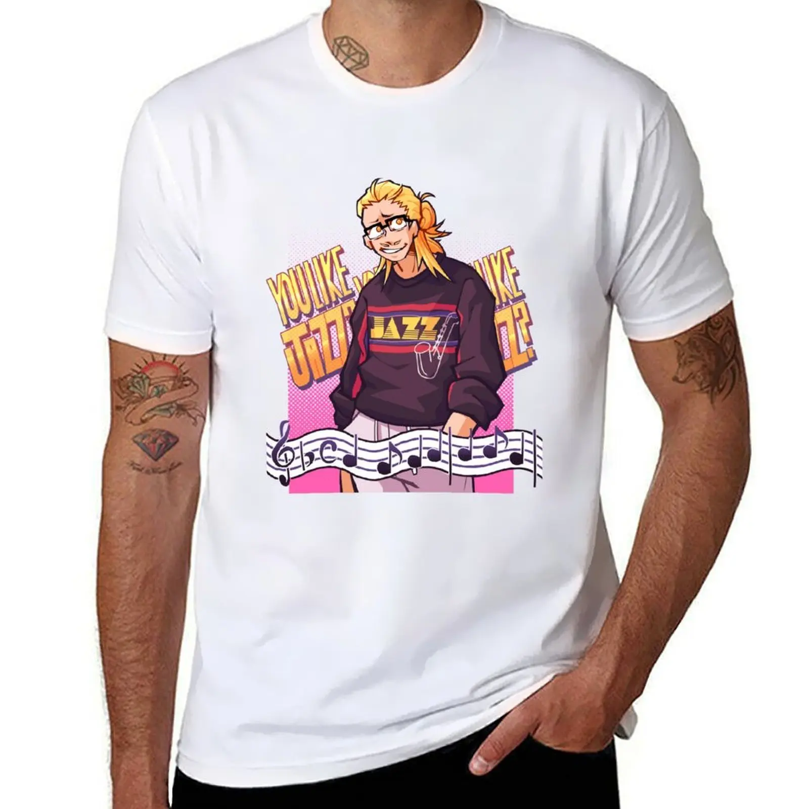 

Jazzy Present Mic T-Shirt cotton t shirts man 100% man t shirt summer T-Shirt