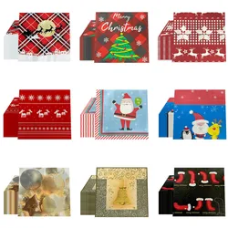 20pcs Christmas Snowman Theme Paper Napkins Xmas Winter Decoupage Serviettes Xmas Party Tableware Home Decor