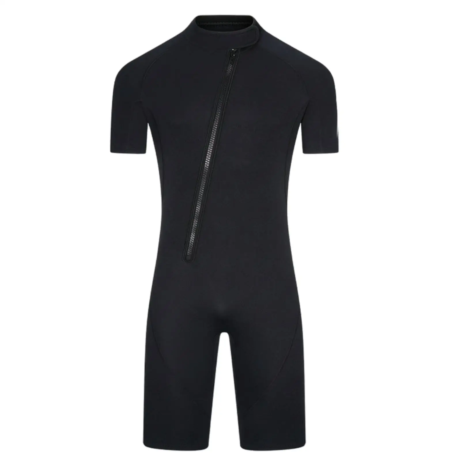 Neoprene Men Wetsuit Short Sleeve Short Leg Diving Suit for Swimming Snorkeling Surfing with Full Zipper and Thermal Insulation