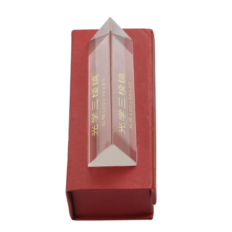 Crystal Optical Glass Triangular Prism  for Teaching Light Spectrum Physics and Photo Photography Prism 10cm 4\