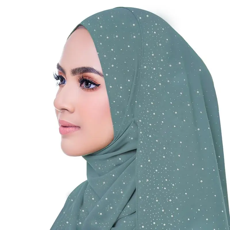 New Pearl Rhinestone Hijab Scarf High quality Wholesale Premium Chiffon Hijabs Shawl