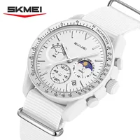 Montres chronographes à quartz SKMEI 9392 pour hommes et femmes, date, étanches 30 m, montre sport à bracelet en nylon, cadeaux, Reloj Mujer 1
