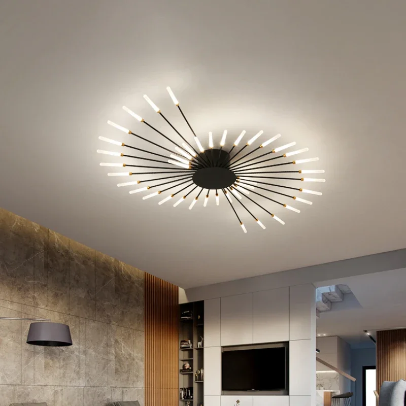 Imagem -04 - Vortex Fireworks Decorativa Luzes de Teto Led Moderno Usado em Salas Hotéis Halls Restaurantes High-end