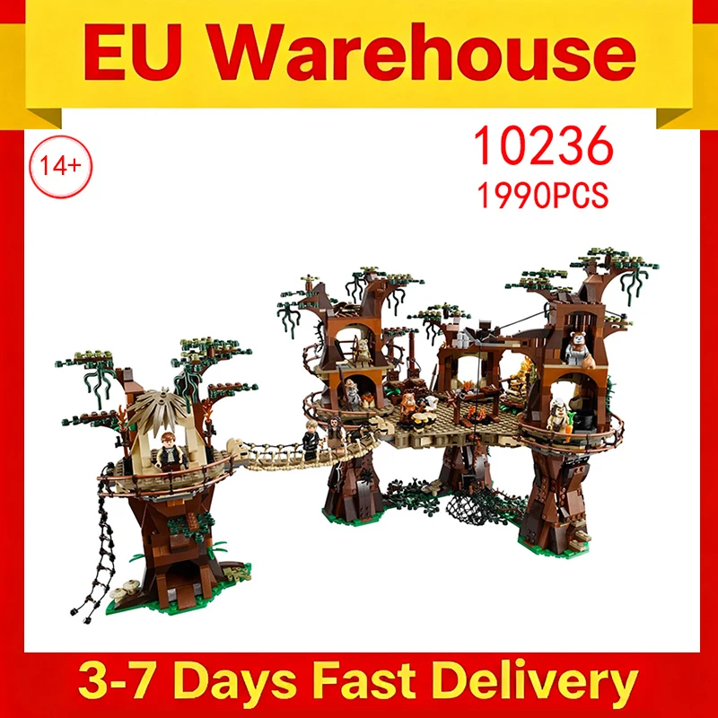 Blocs de construction de Village forestier, 1990 pièces, décoration de salle, briques de film pour enfants et adultes, cadeau d'anniversaire et de noël