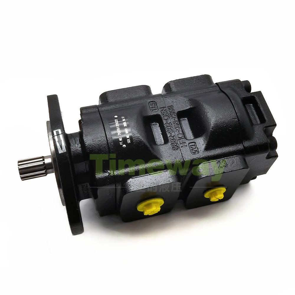 JCB 7029120022 JCB 7029120009 Cast Iron Hydraulic Double Gear Pump for Repair JCB Backhoe Loader 125/00391 1400B 1550B 160