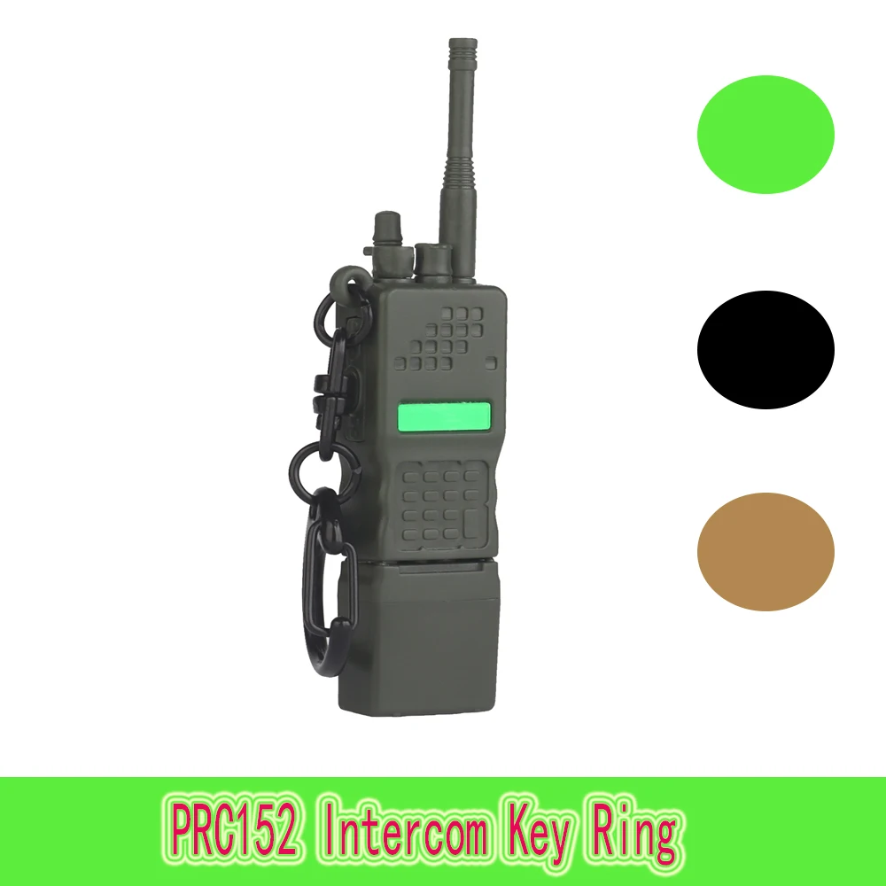 PRC152 Walkie-talkie Radio Model Military Fans Around Tactical Style Cultural Props Key Ring Pendant