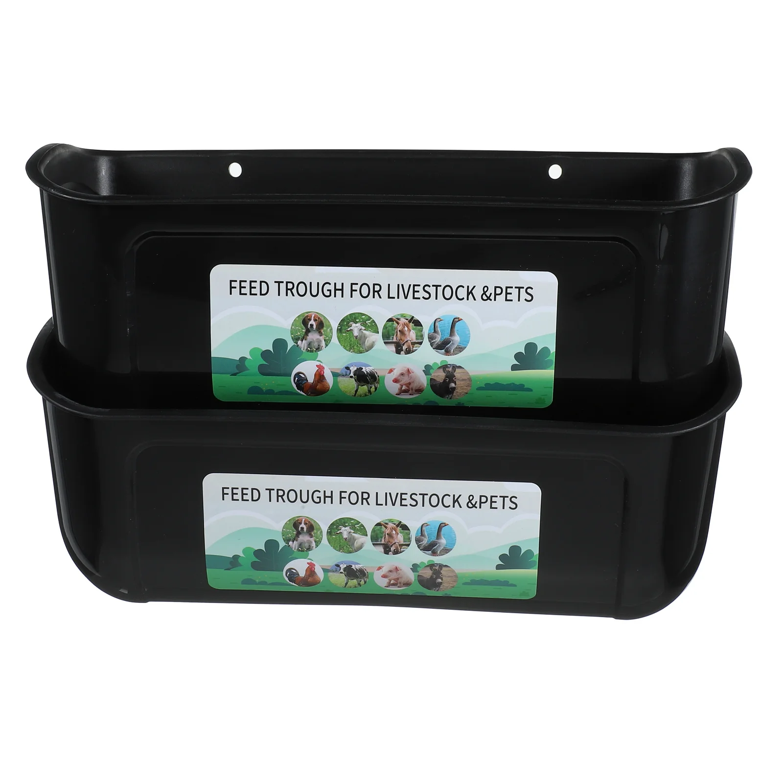 

2Pcs Automatic Poultry Feeder Durable Large Capacity Chicken Food Trough Spill-Proof Practical Feeding Container