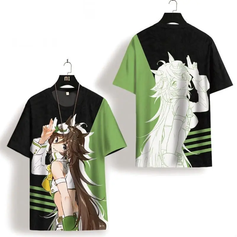 Umamusume Rice Shower Japanese Game Cosplay T-Shirt Popular 3D Print Tee Summer Men Women Harajuku Short Sleeve Cosplay Tops