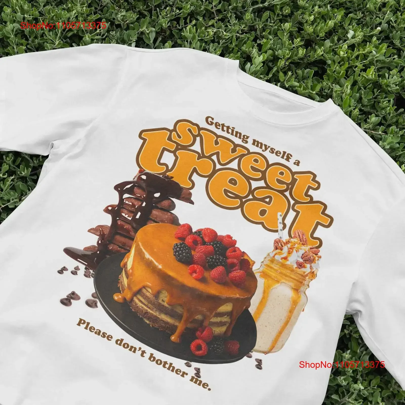 Sweet Treat Funny T Shirt Bakery Lover Foodie Cake DesserT 90s Simple Aesthetic Y2K vintage Washed Soft streetwear homme