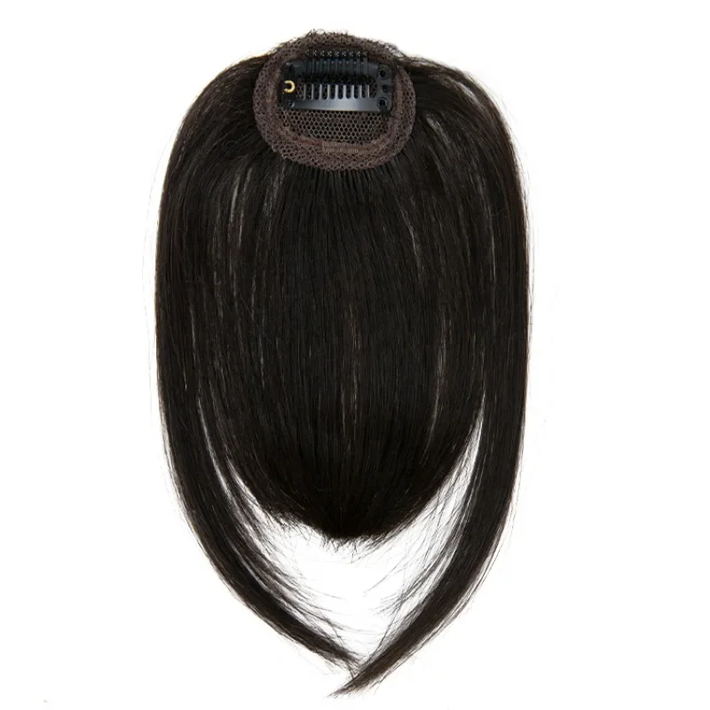 100% human hair clip bangs, women's single-piece straight hair, invisible natural bangs, human hair
