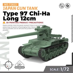 MRY-SFW SS72822 1/72  25mm Military Model Kit Japan Type 97 Chi-Ha Long 12cm Gun Tank Miniature Static Model