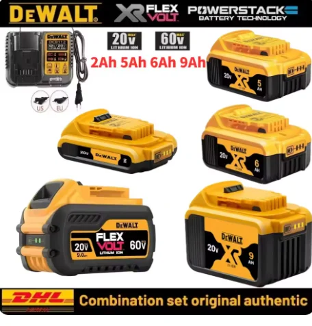 Original DEWALT battery 20V/6AH rechargeable lithium-ion battery， DCB115， DCB118,，Dewalt tool battery, dewalt DCB1104 charger