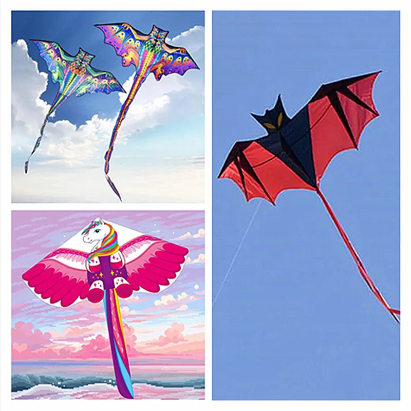 free shipping 3d dragon kite for kids toys eagle kite bat kite unicorn Kite wind kites cartoon kites windsock stunt kite giant