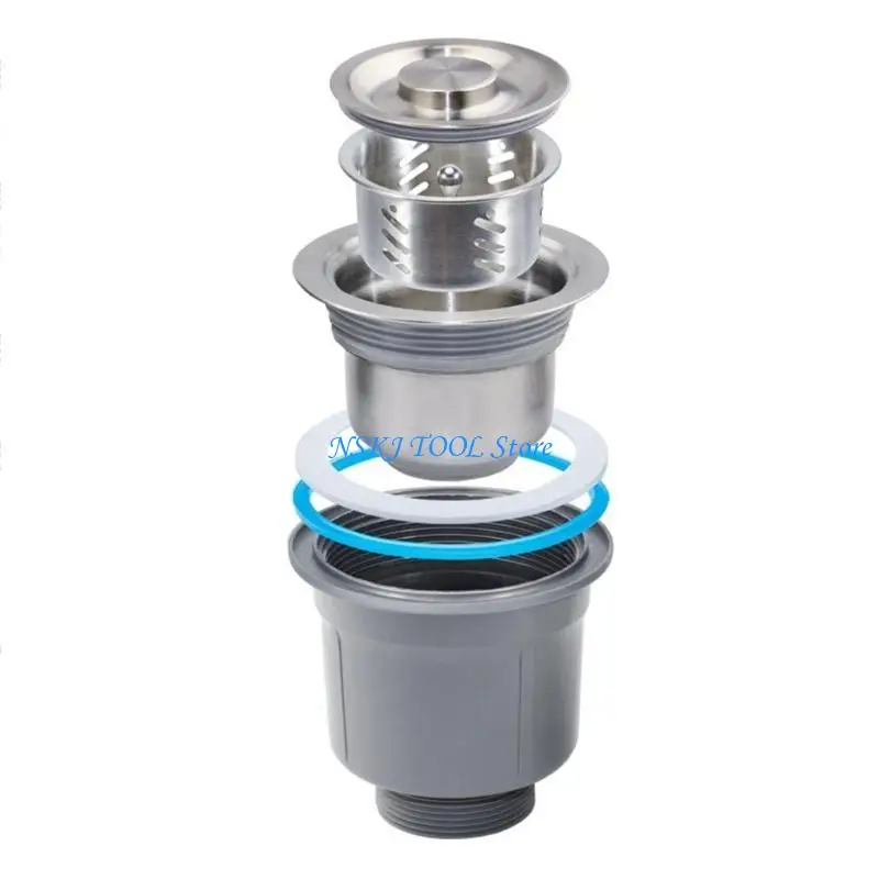

L8RC Kitchen Sink Drain Assembly 2PCS Includes Removable Strainer Basket and Stoppers for Kitchen Supplies Daily Use Sinks
