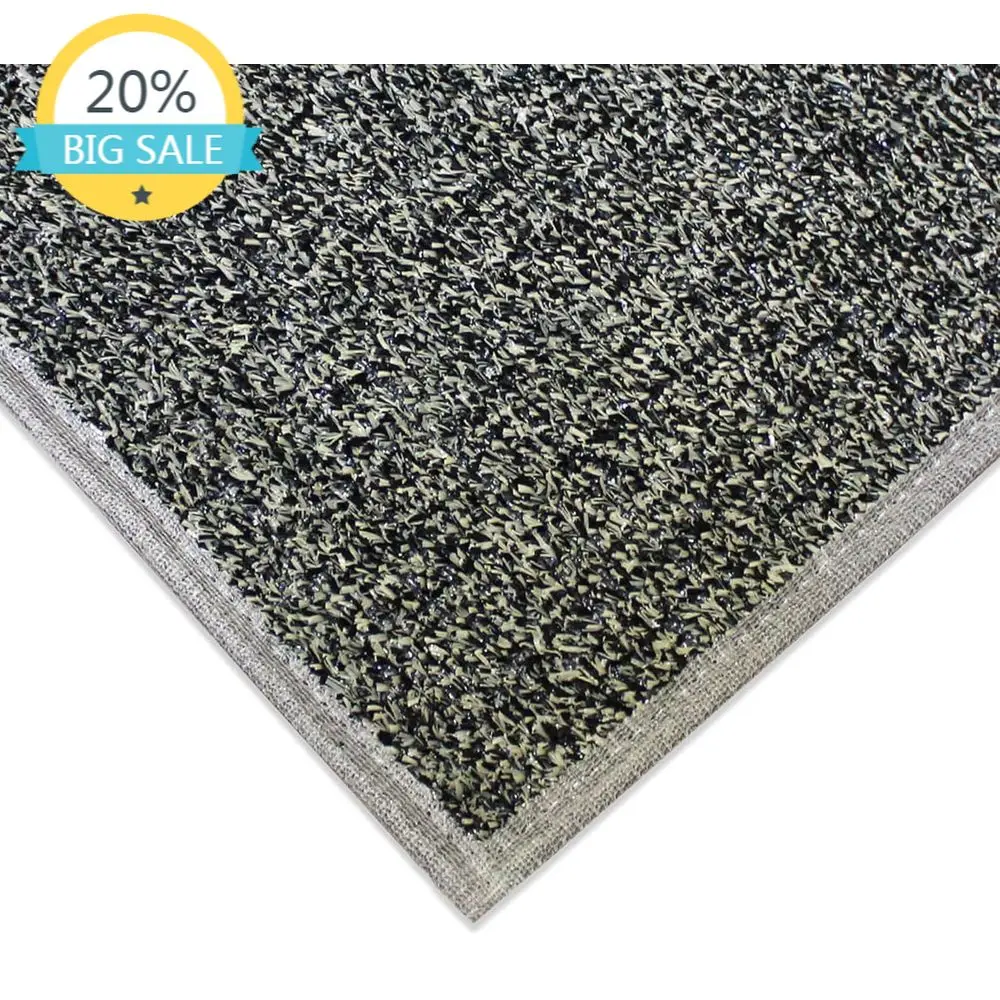 

Durable Indoor/Outdoor Artificial Grass Runner: 3' Wide x 10' Long - Suitable for Halls, Kitchens | Ultra-Thin, Black/Taupe