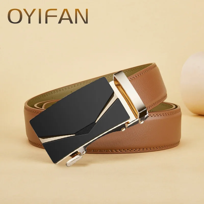 Genuine Leather Men's Belts Alloy Automatic Buckle Cowhide Belts Business Casual Luxury Designer Belt for Men 3.5cm Ceinture