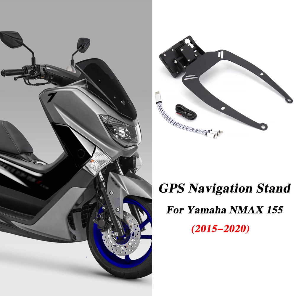 

New NMAX155 Aluminum Navigation Bracket Holder GPS Phone Stand Frame For YAMAHA NMAX 155 2015 - 2020 2019 2018 2017 Accessories