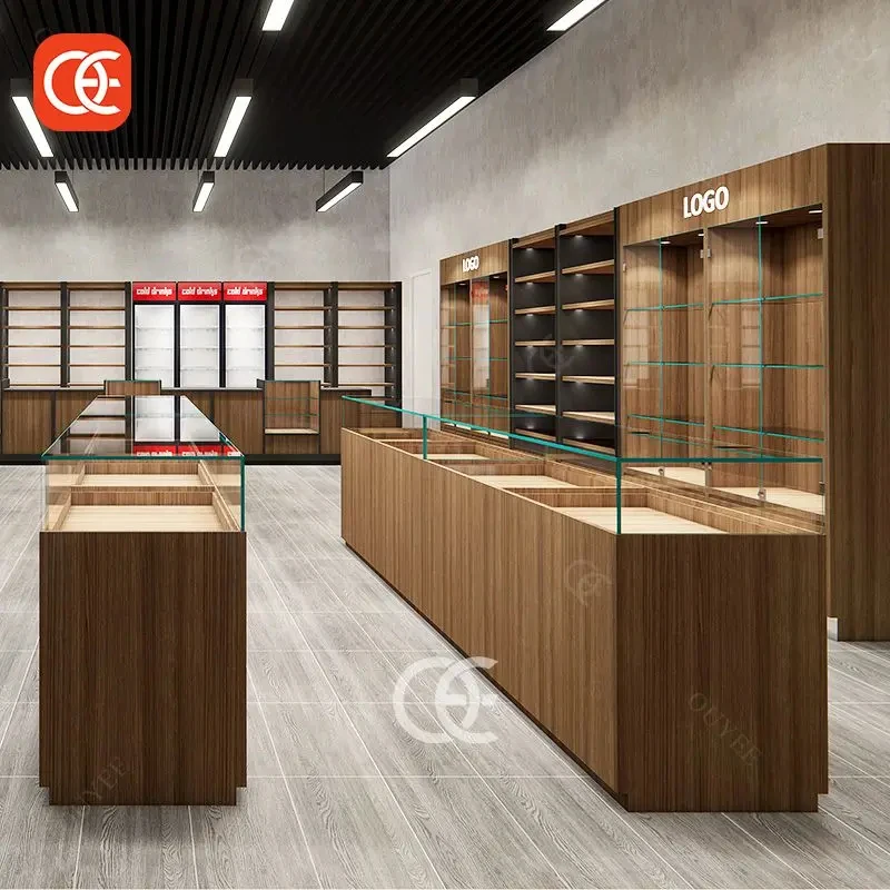 custom.Producer Shop Fittings Smoking Accessories Closed Display Shop Interior Powder Coated Metal Cigar Shop
