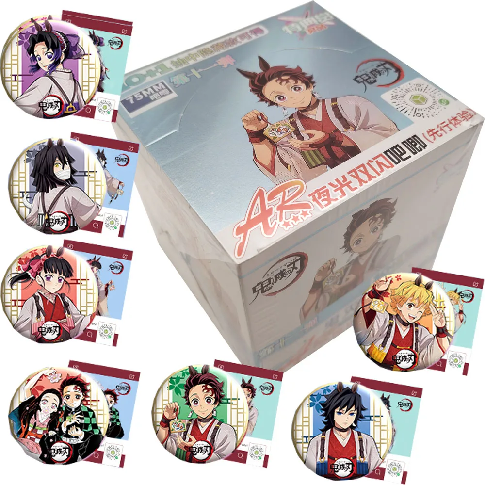 

Creative Demon Slayer Rare Collection Badge Japanese Fantasy Adventure Anime Peripheral Character Transparent Cards Kids Gifts