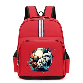 Children's 3D Soccer Watercolor Backpacks Teenager Football Lovers Fans Kindergarten Schoolbag Waterproof Kids Soccer Bookbag