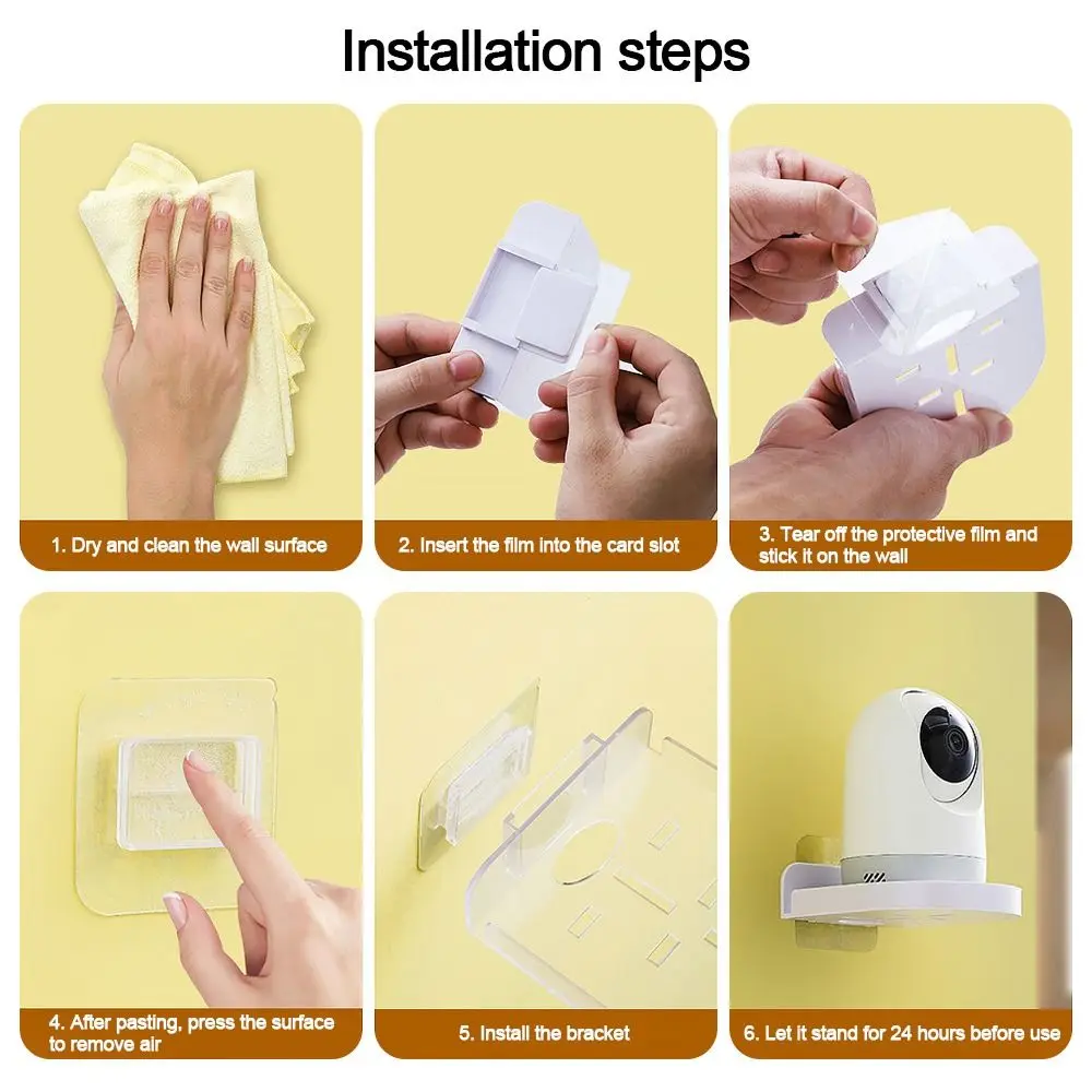 Punch Free Set-Top Box Storage Shelf Detachable Wall Mounted Makeup Placement Rack Space-saving Camera Storage Rack