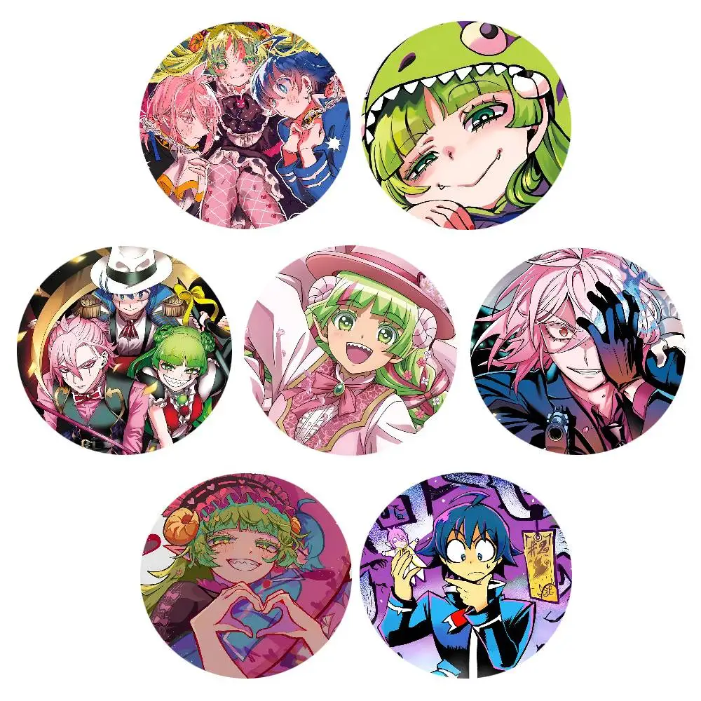 Welcome To Demon School! Iruma-kun Badges Round Badge Tinplate Coin Brooch Clothing Backpack Accessories Lapel Pin
