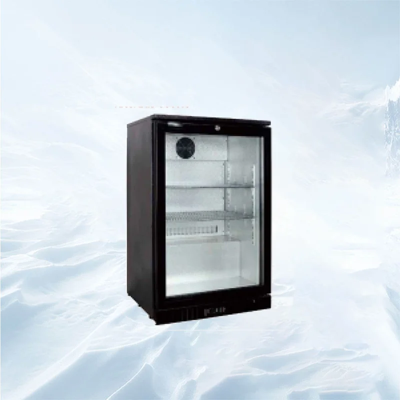 108L Glass Door Display Cooler Beverage Cooler Wine Drinks Showcase Fridge for Mini Bar