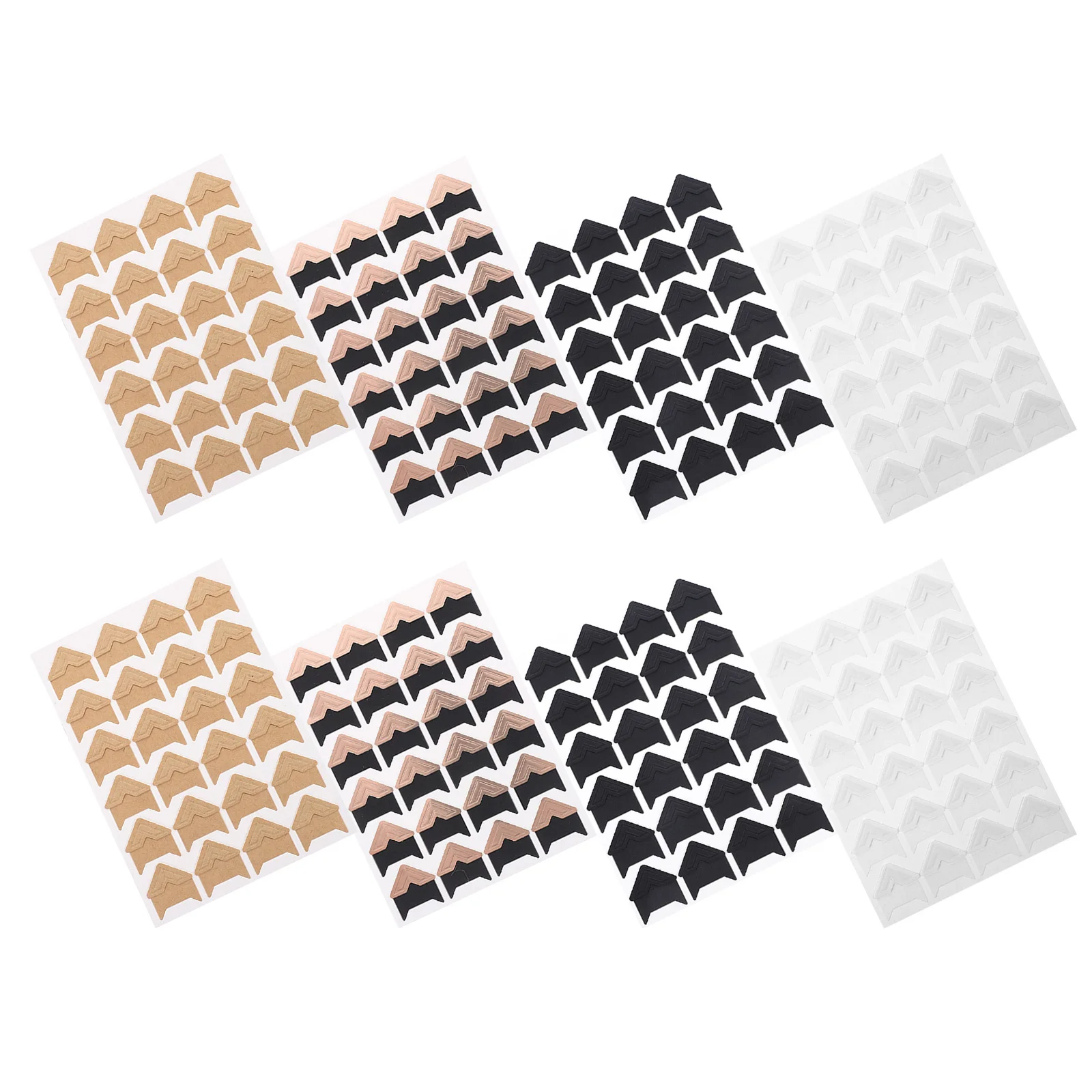 192Pcs Vintage Scrapbook Corners Self Adhesive Photo Corners for DIY Album Picture Mounting Travel Journal Picture Frame Tabs
