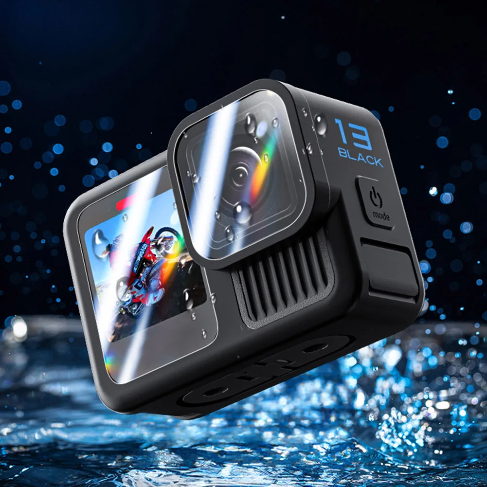 Screen Protector Ultra Clear Tempered Glass Screen Protector+Lens Protector+Front LCD Display Film  for Go Pro Hero 13