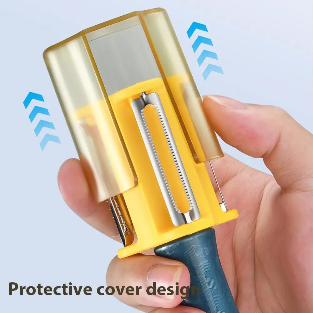 Anti Kitchen Peeler with Storage Versatile Fish Scale Peeler Fruit/Vegetable Remover Kitchen Gadget Practical And Z6X2