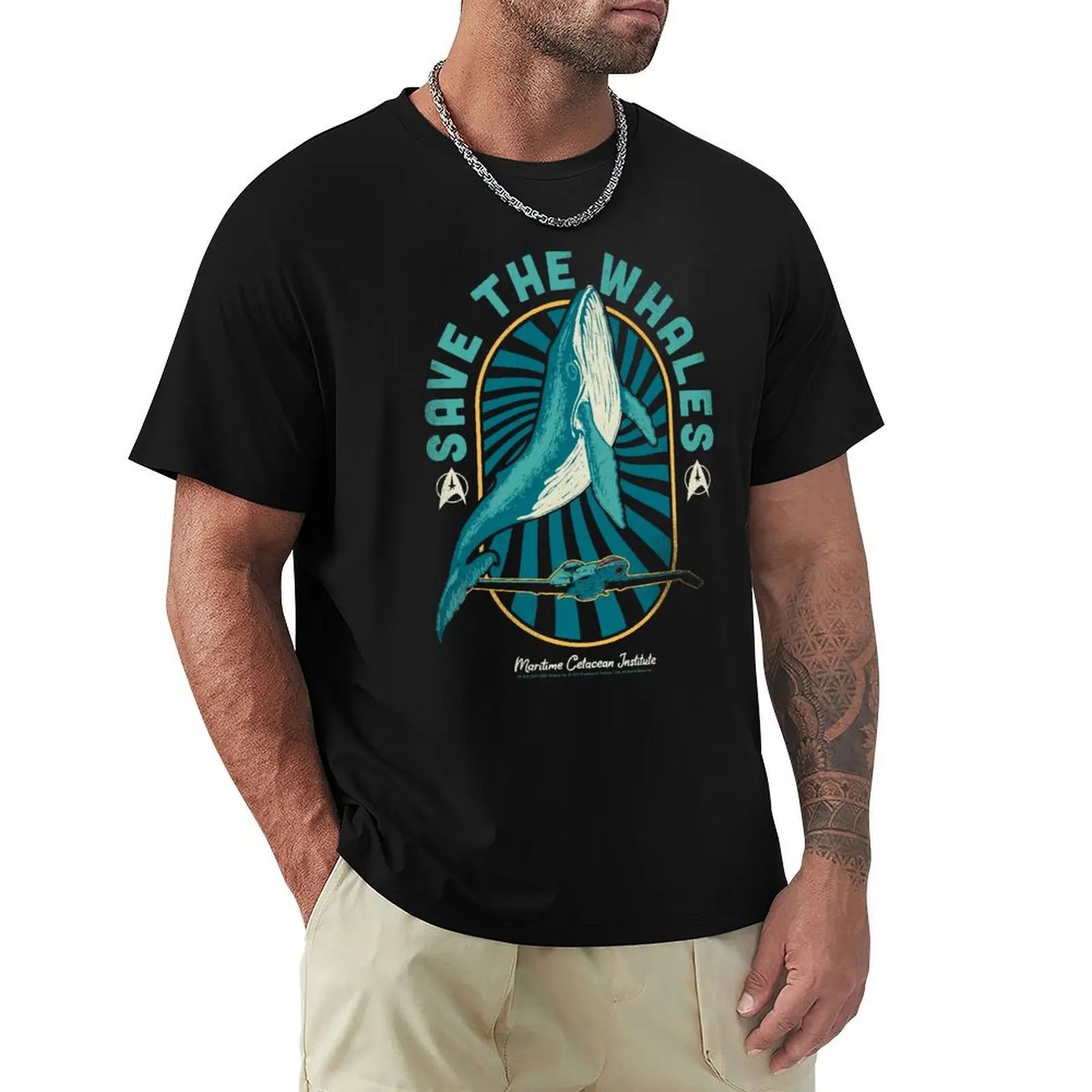 

Star Trek IV: The Voyage Home Save The Whales Logo T-Shirt Plus Size Comfort Fit Tee