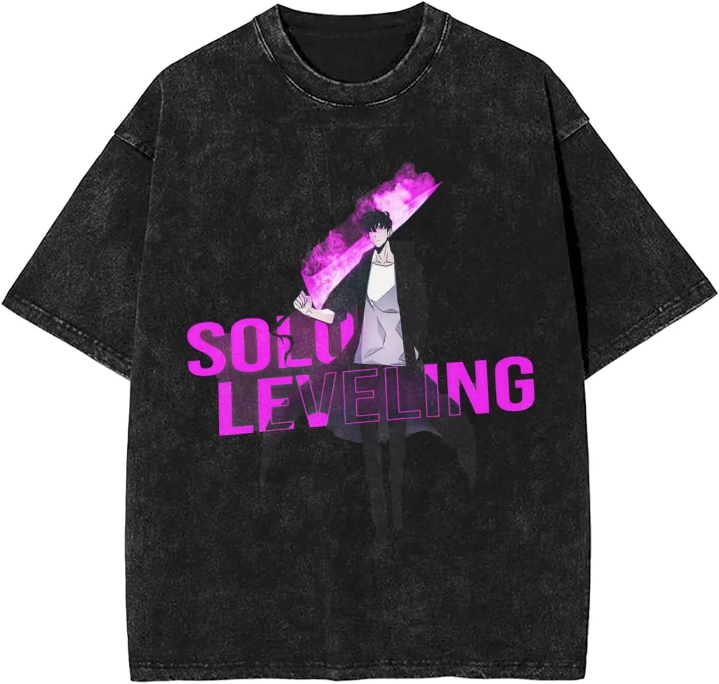 

Solo Leveling T-Shirts Merch Summer Unisex Fashion Casual Short Sleeve Tee HipHop Vintage Wash Cotton T-shirts Streetwear