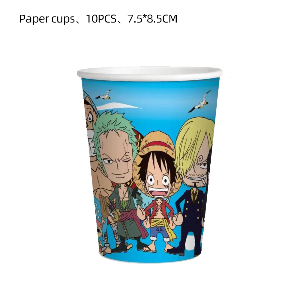 One Piece Birthday Party Decoration Disposable Tableware Paper Plates Cup Tablecloth For Picnic Camping Wedding Family Dinner
