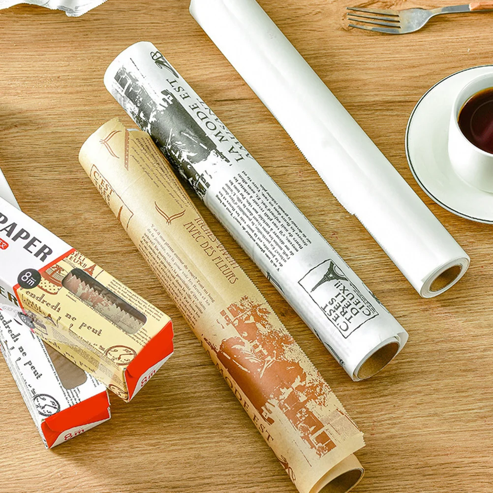 

1 Roll Non-Stick Baking Paper Pads Oven Air Fryer Parchment Paper Greaseproof Baking Sheets Kitchen Food Wrap Air Fryer Papers