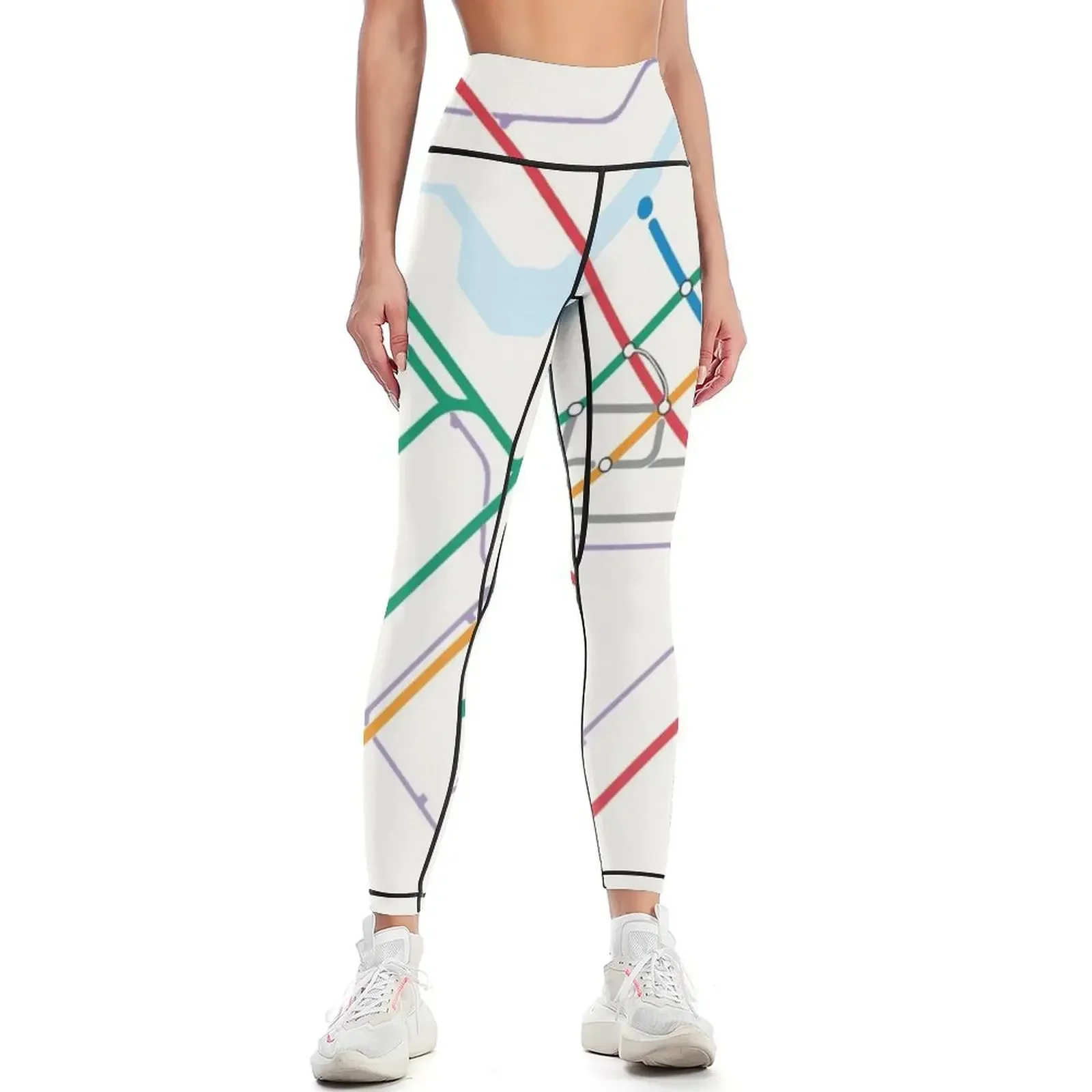 

Simple Boston T MBTA transit map Leggings gym wear Female legging pants legings for fitness Leginsy push up Womens Leggings