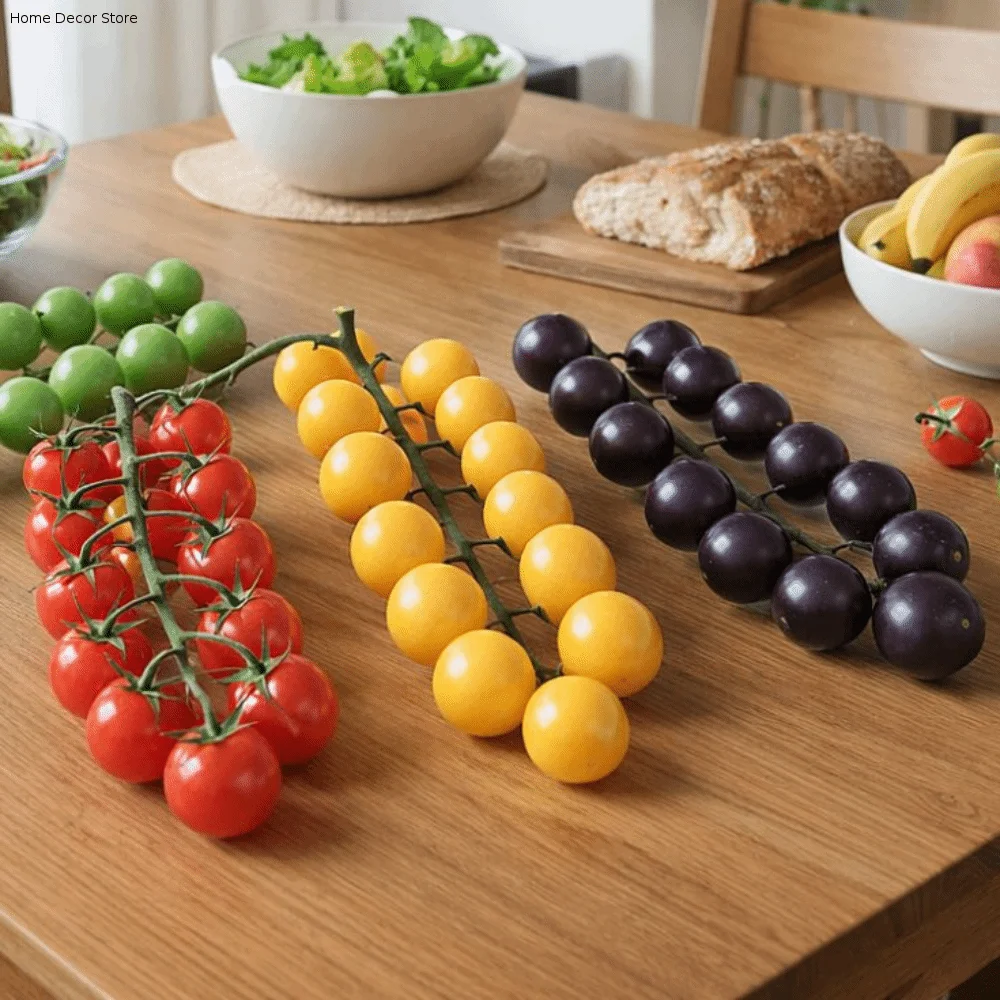 Tomates artificielles en mousse suspendues, modèle de tomates simulées réalistes, artisanat de ferme, accessoires de fruits artificiels, décoration intérieure.
