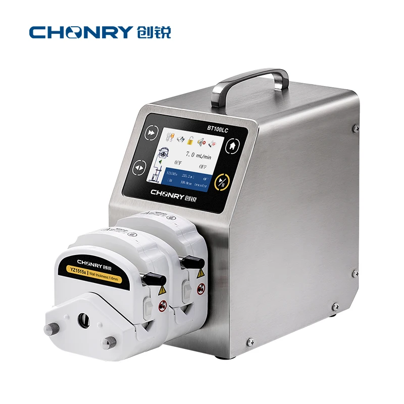 BT100LC/YZ1515x  Industrial Peristaltic Pump Price 380ml/min Lab Small  Chemical  High Flow Stainless Steel