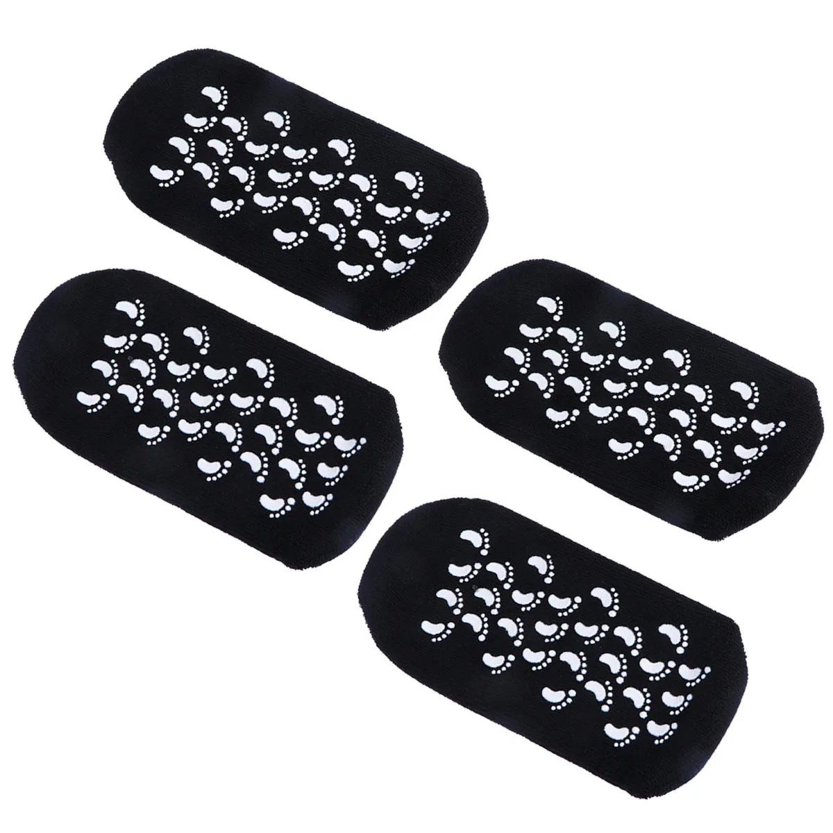 

4pcs Foot Whitening Socks Spa Gel Moisturizing Pair Non Slip Home Use Beauty Care Black For Long Standing Or High Heels