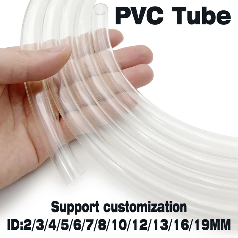 

5M/10M PVC Soft Hose ID 2 3 4 5 6 8 10 12 14 16 18 20 25 32mm Odorless Plastic Transparent High Quality Water Pump Flexible Tube