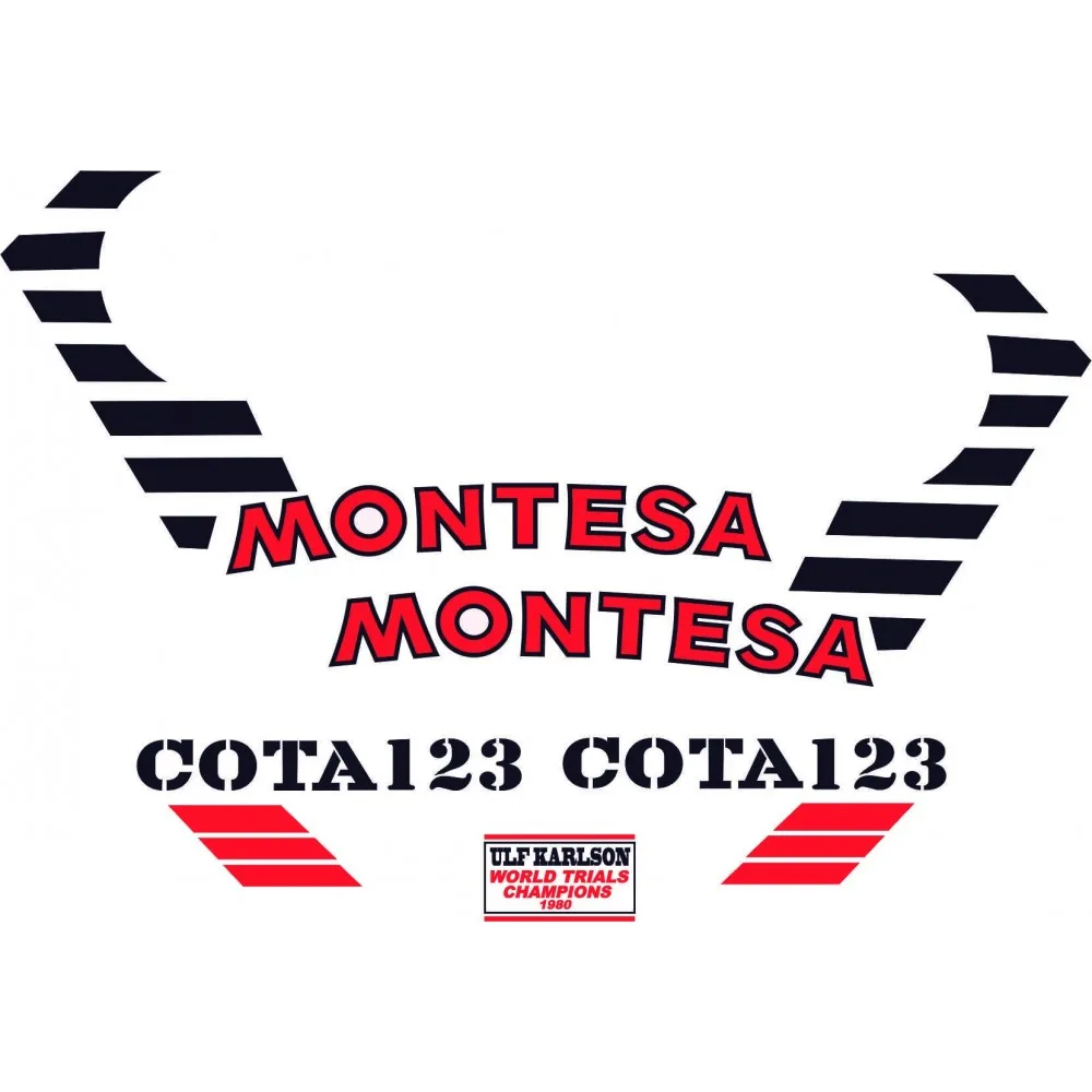 Set of classic motorbike compatible stickers  MONTESA Cota 123