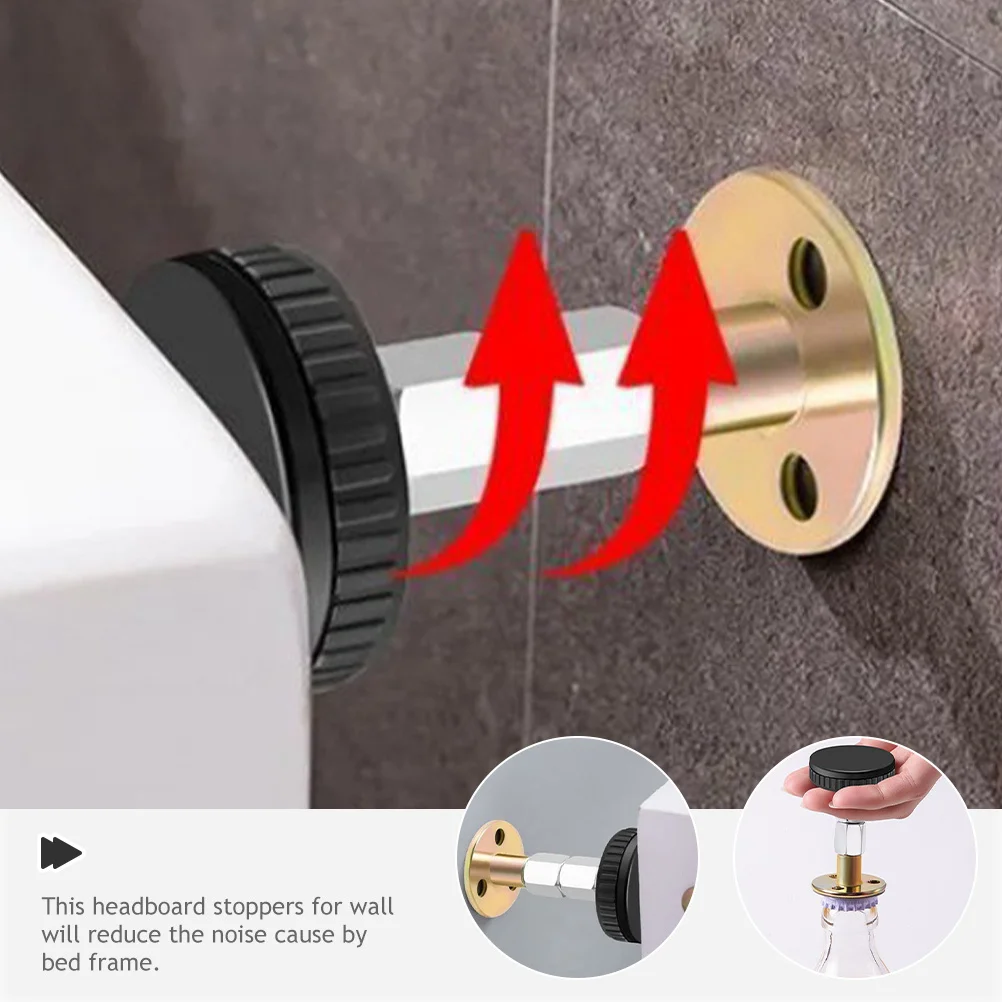 

4Pcs Adjustable Headboard Stoppers Bed Anti-Shake Stoppers for Wall Bed Frame Fixers Shock Absorption Noise Prevention